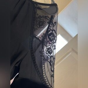 Black Sheer Lace Blouse